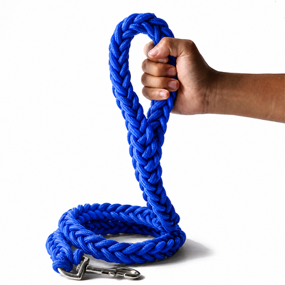 Extra Thick Braided Dog Lead for Large Dogs | Heavy Duty Wide Rope Leash up to 3cm Width