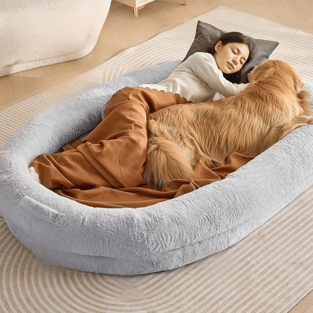 Calming Human Dog Bed for Adults & Pet Snuggles 1