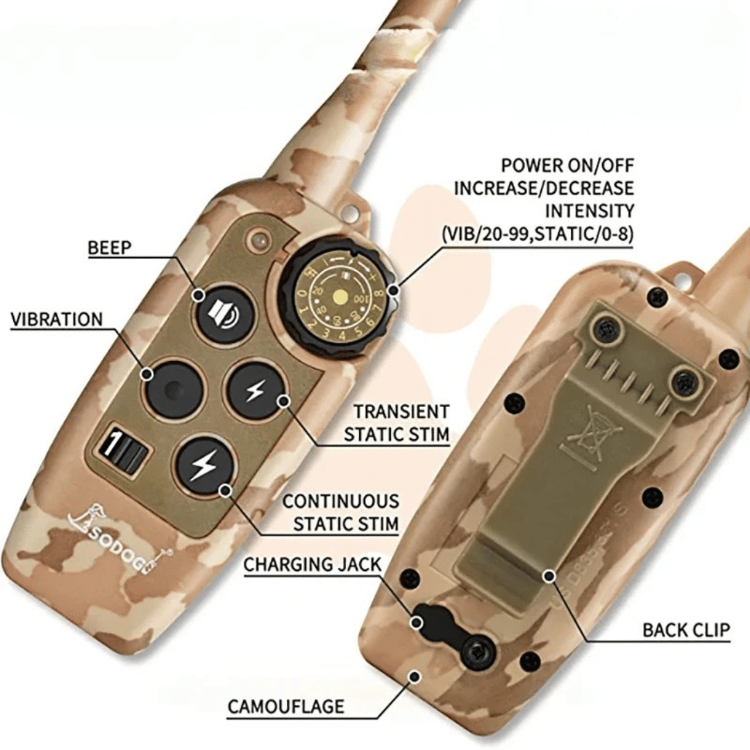 Camouflage 600m Waterproof Dog Training Collar with Remote Control 6