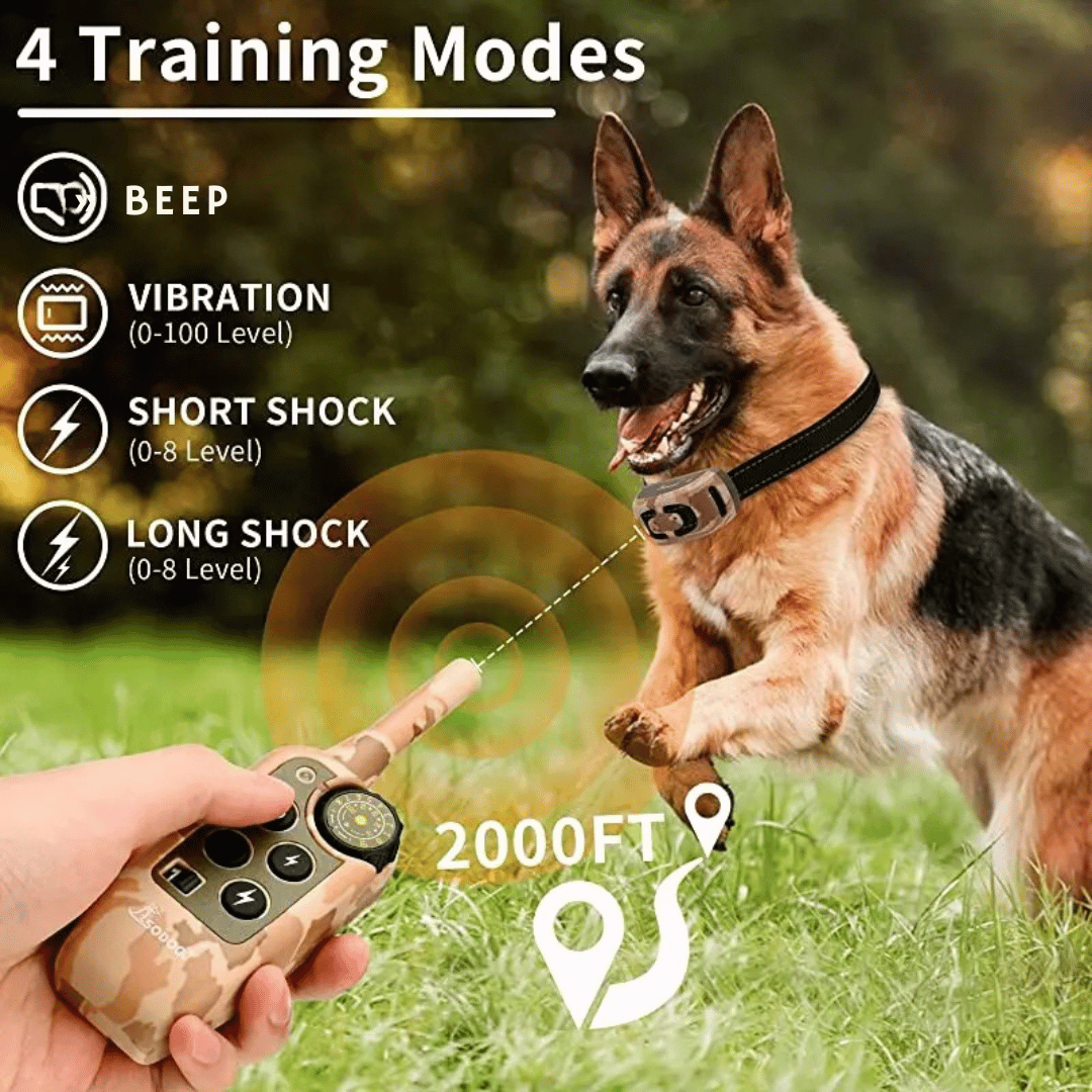 Camouflage 600m Waterproof Dog Training Collar with Remote Control 9