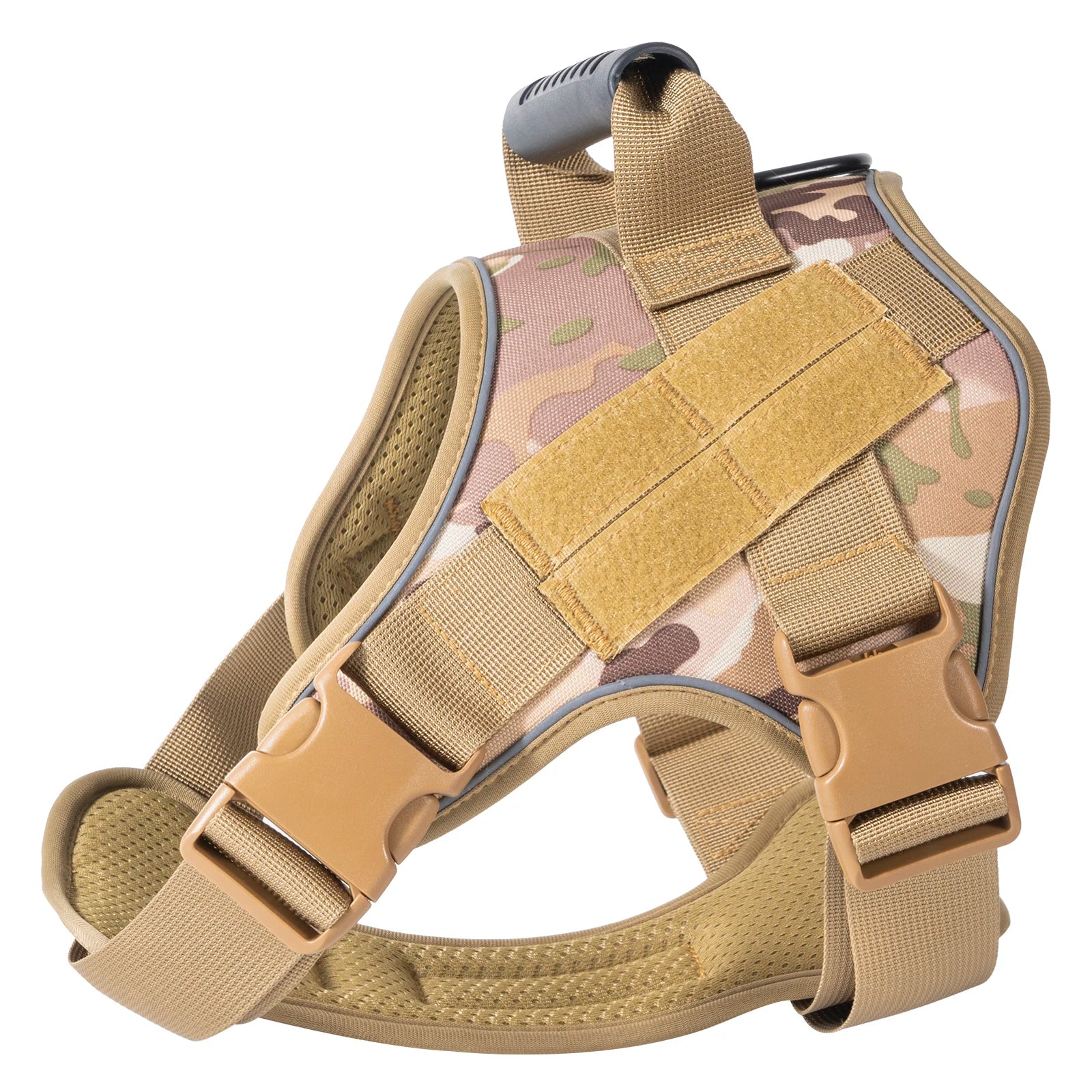 Military-Style Tactical Dog Training Vest with Sturdy Harness Handle 5
