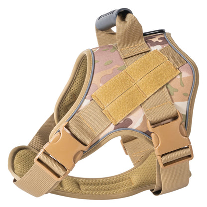 Military-Style Tactical Dog Training Vest with Sturdy Harness Handle 5