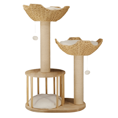 Cat Tree Tower with Nap Nest, Baskets & Scratching Post 1