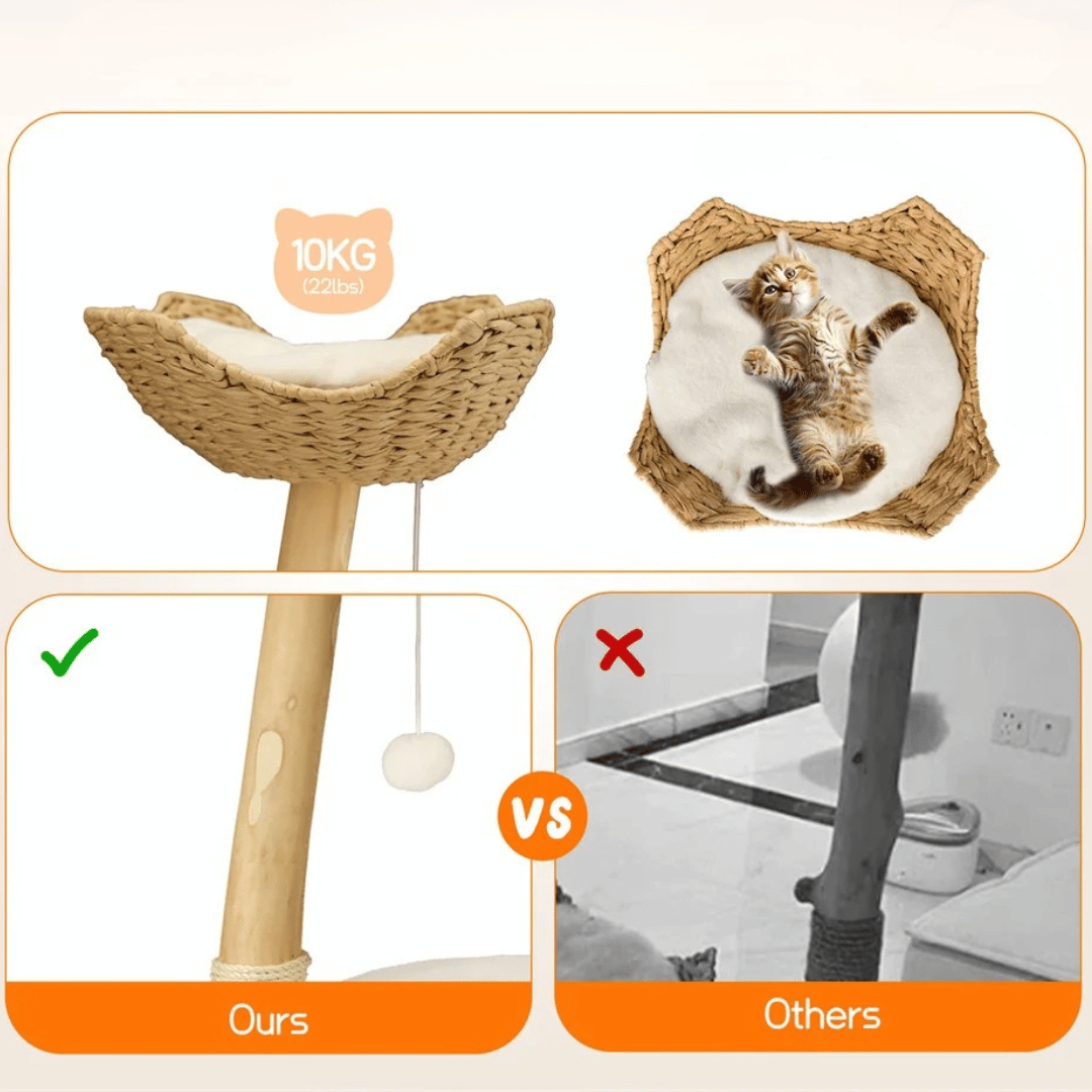 Cat Tree Tower with Nap Nest, Baskets & Scratching Post 8