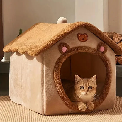 Cuddle Cottage Pet Bed House for Cats & Small Dogs 6