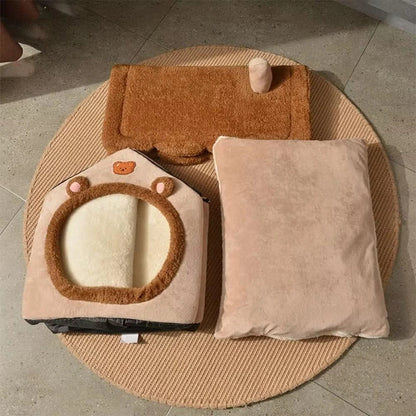 Cuddle Cottage Pet Bed House for Cats & Small Dogs 8