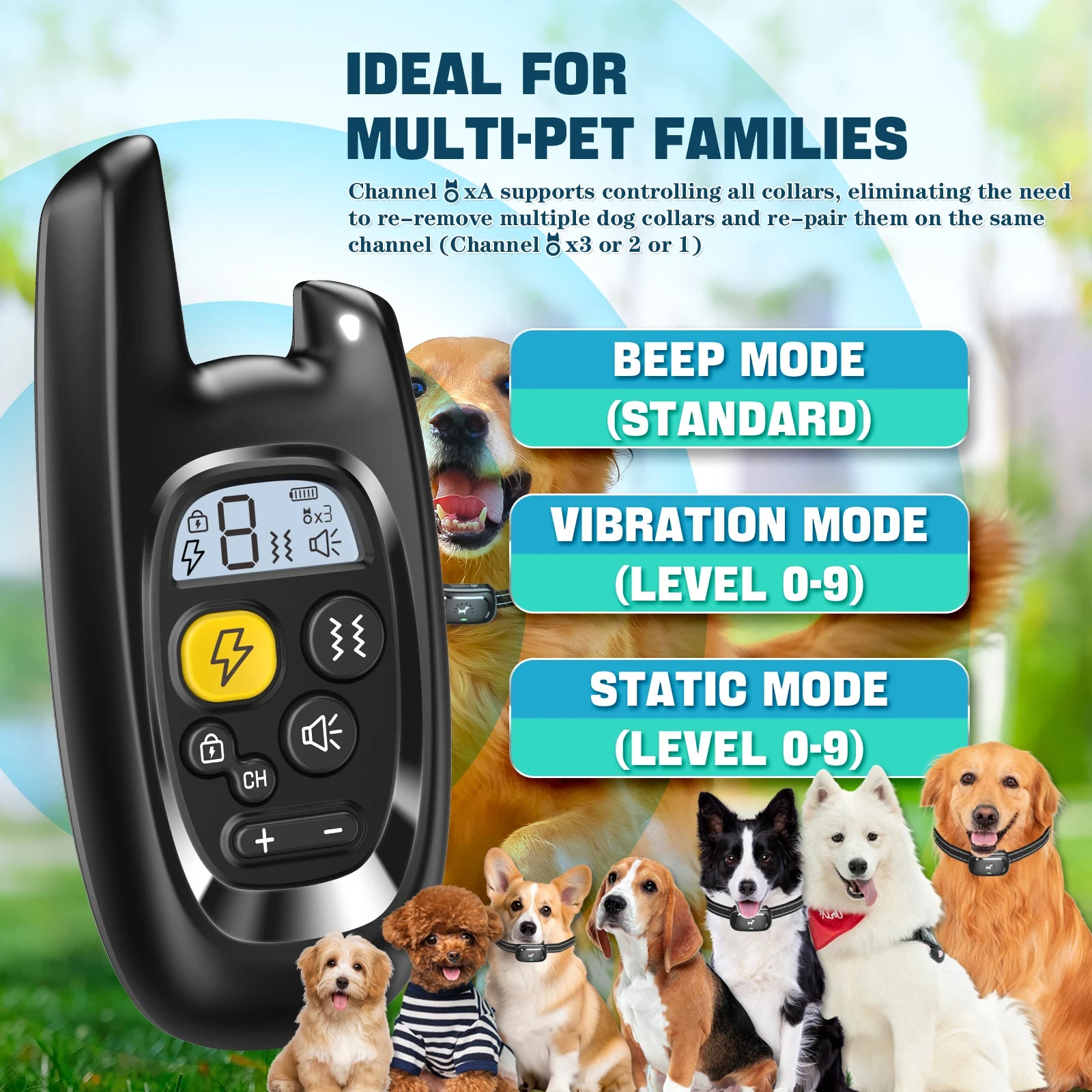 Customisable Dog Shock Collar for Safe-Static Anti-Bark Training 5