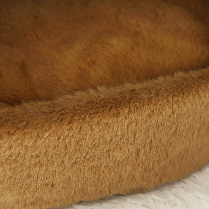 Cute Bear Semi-Enclosed Cat Bed House 4