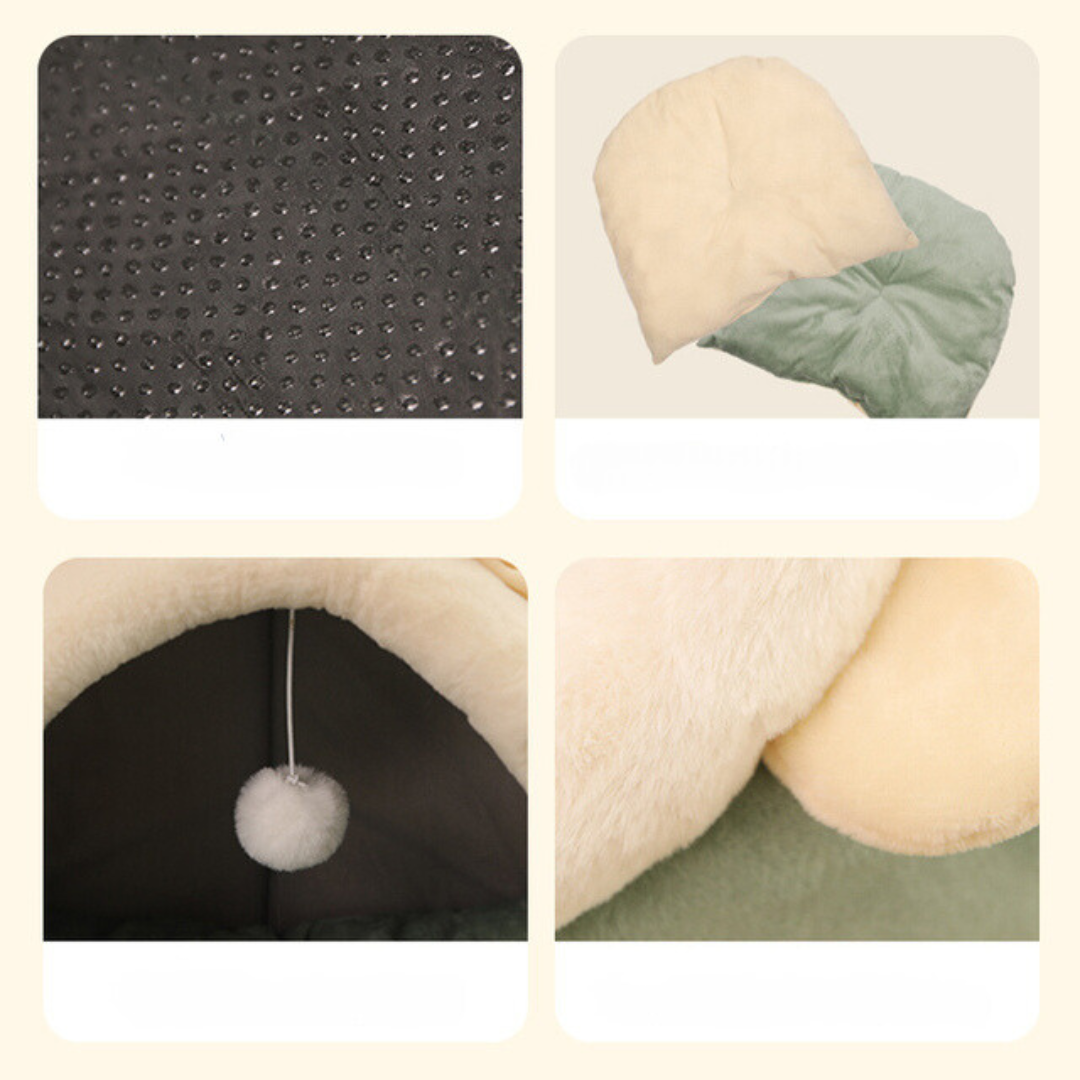 Cute Ears Semi-Enclosed Cat Bed 3