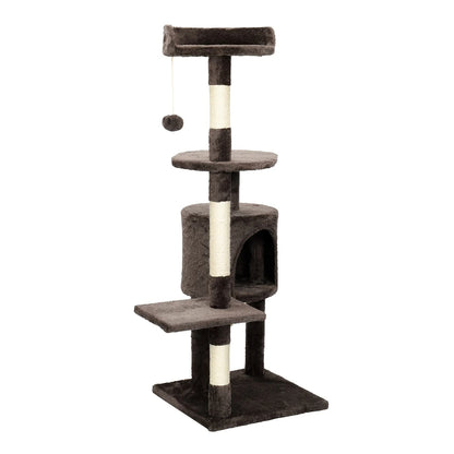 Dark Brown Multi-Level Perch Cat Tree with Condo & Scratching Post 5