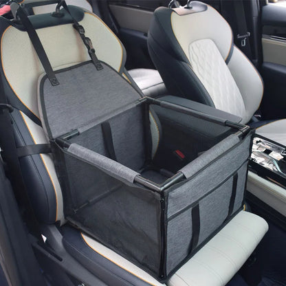 Sturdy Dog Car Seat Travel Basket with Breathable Mesh Sides 1