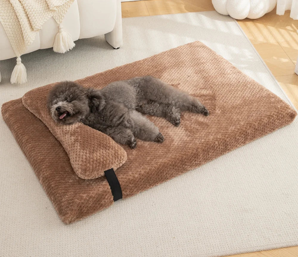 Dream-Pillow Calming Dog Bed with Plush Washable Cover 6