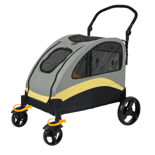 Spacious & Collapsible 4-Wheeler Dog Stroller for Large Breeds & Small Dogs 1