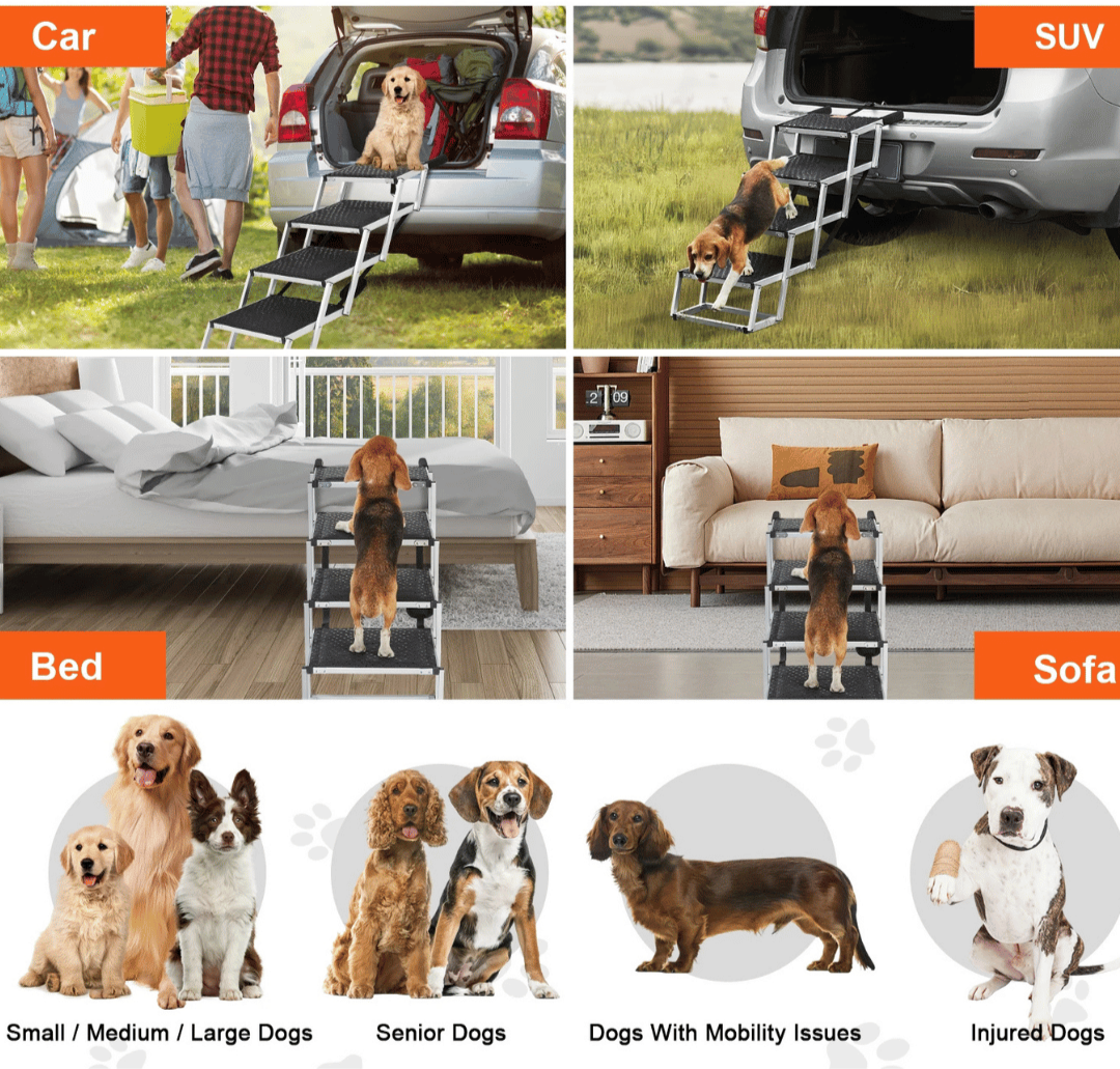 Easy-Hop Safe & Secure Folding Dog Car Steps 4
