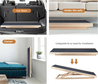 Easy-Storage Adjustable Wooden Dog Ramp 4