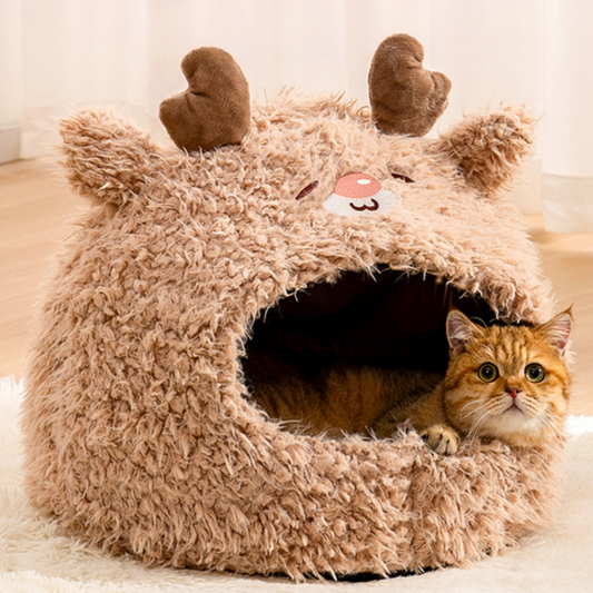 fluffy-bear-cat-bed-house-5