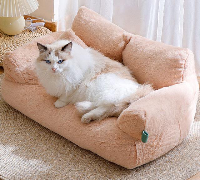 Fluffy Soft Pet Bed Sofa for Cats & Small Dogs 9
