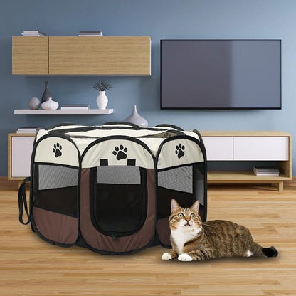 Foldable Pet Playpen Tent for Cats, Puppies & Small Dogs 3