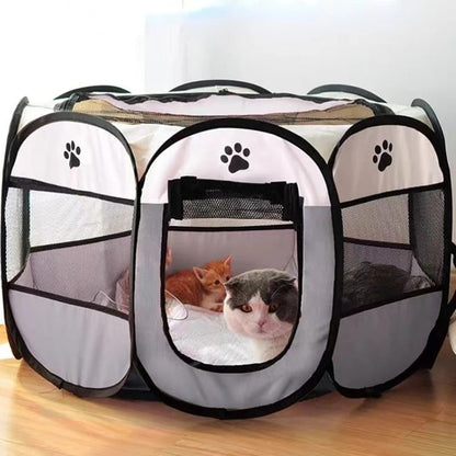 Foldable Pet Playpen Tent for Cats, Puppies & Small Dogs 4