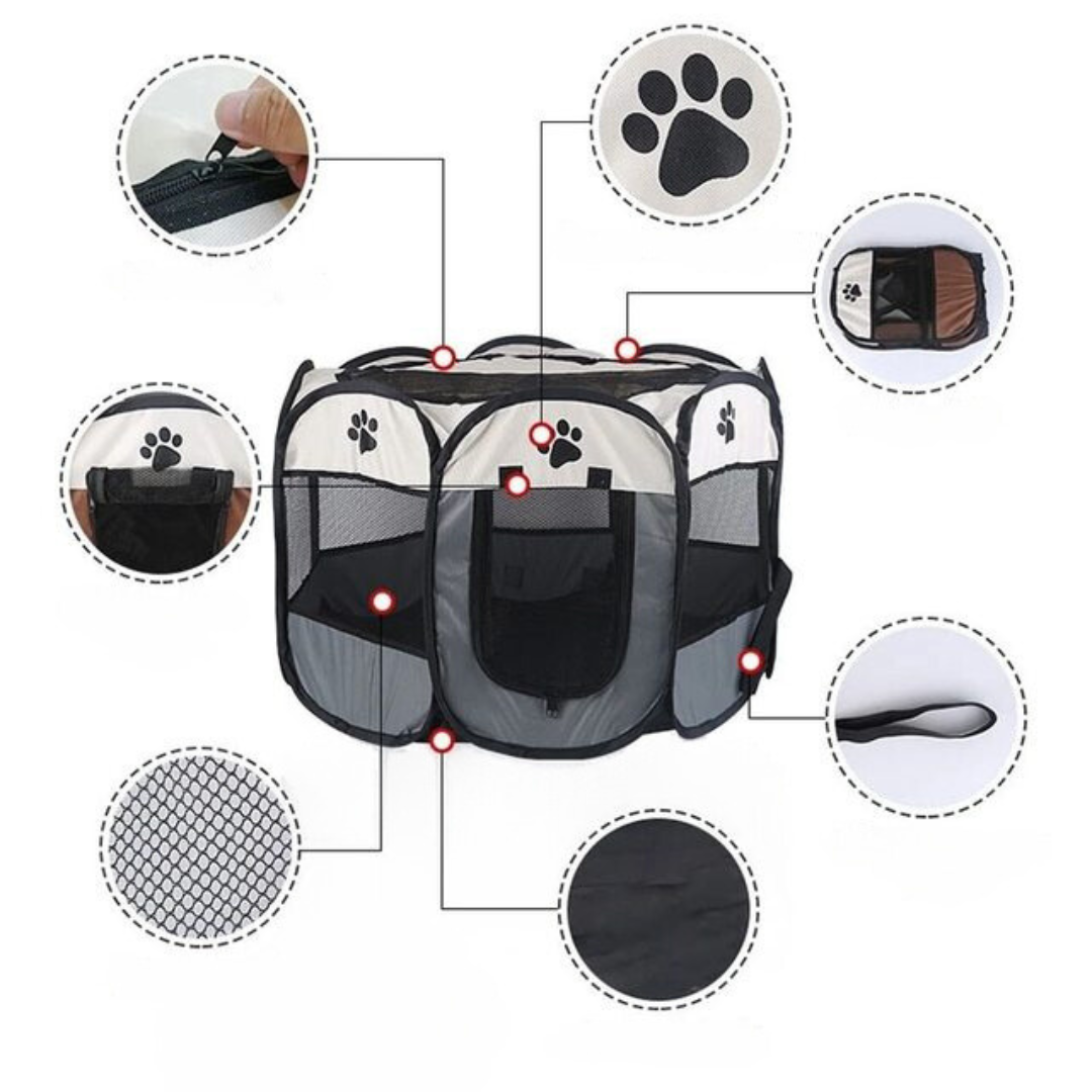 Foldable Pet Playpen Tent for Cats, Puppies & Small Dogs 7