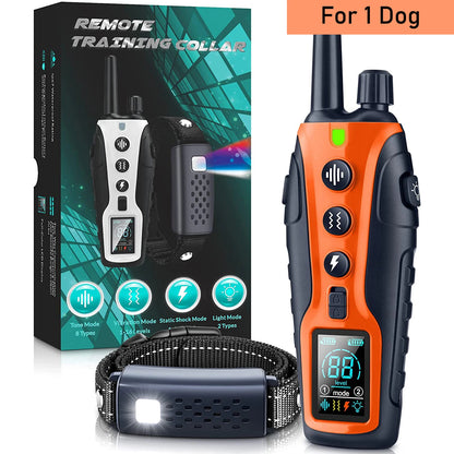 Night-Safe Flashlight Dog Training Collar & Remote Control up to 1000m