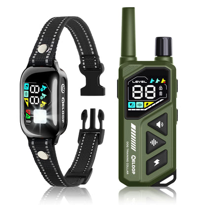 Smart 2-in-1 Dog Training Collar with Automatic Anti-Bark Control | Remote Controlled Shock, Sound & Vibration eCollar