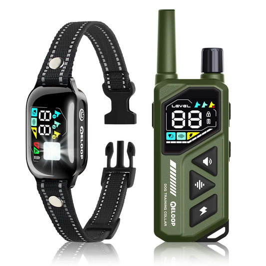 Smart 2-in-1 Dog Training Collar with Automatic Anti-Bark Control | Remote Controlled Shock, Sound & Vibration eCollar