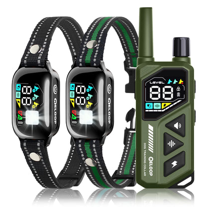 Smart 2-in-1 Dog Training Collar with Automatic Anti-Bark Control | Remote Controlled Shock, Sound & Vibration eCollar