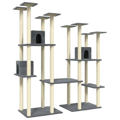 Giant 5ft 9in Tall Cat Tree with Plush Condos, Perches & Scratching Posts 3