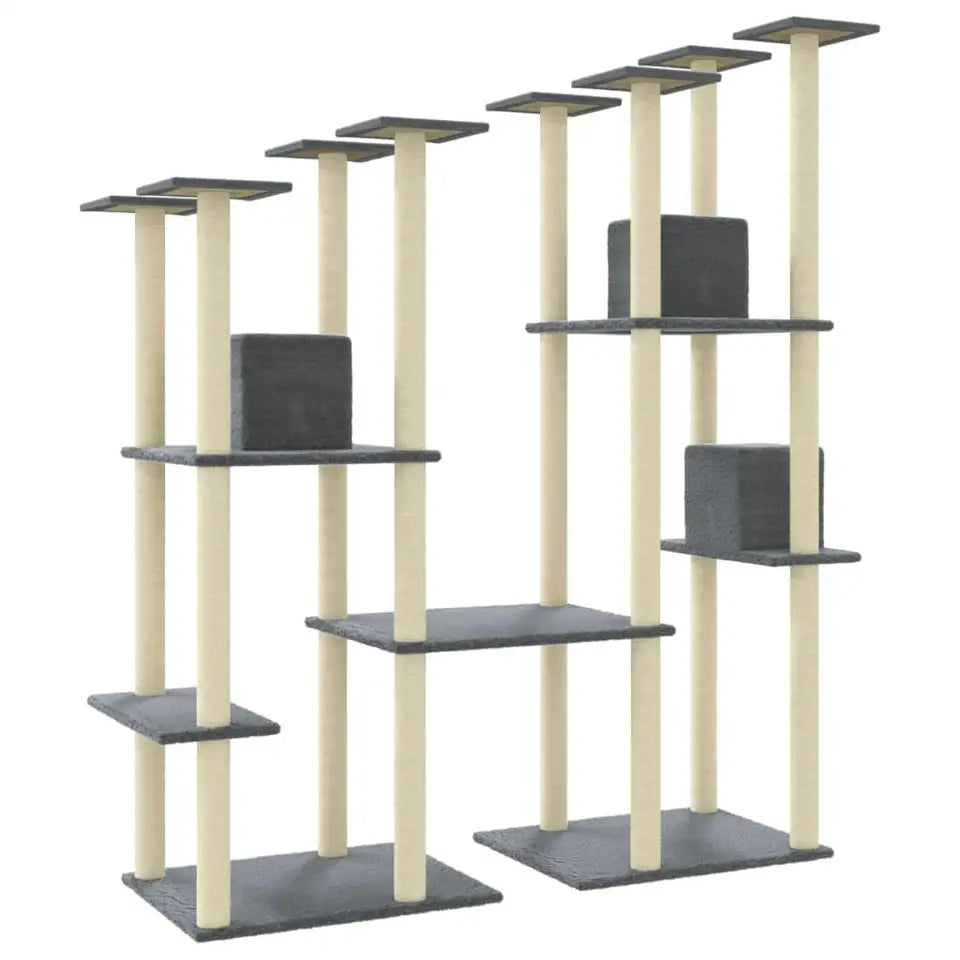 Giant 5ft 9in Tall Cat Tree with Plush Condos, Perches & Scratching Posts 5