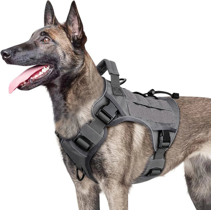 Military-Style Dog Harness Tactical Vest with Handle & No-Pull Clip 2