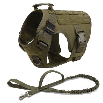 Heavy-Duty Military-Style Dog Harness with Handle for Large Dogs 34