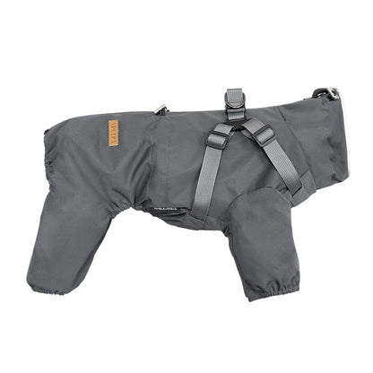 Waterproof Dog Jacket Jumpsuit with Built-In Harness