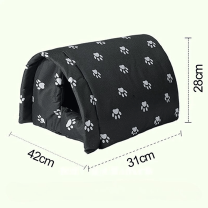 Insulated Outdoor Cat House | Waterproof Garden Cat Shelter for Feral & Stray Cats | Warm Fleece Lined for Winter | Portable