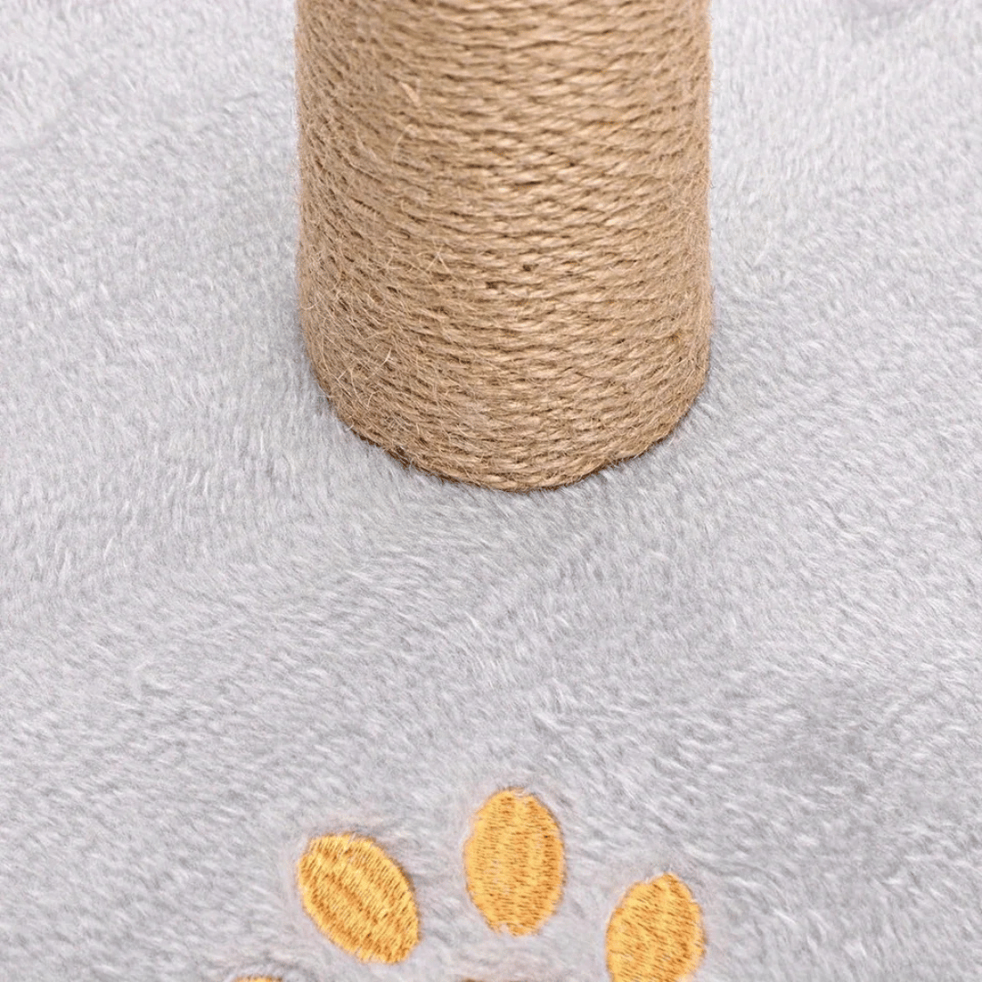 Light Grey Plush Cat Scratching Post 2