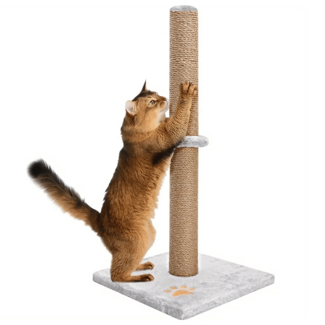 Light Grey Plush Cat Scratching Post 3