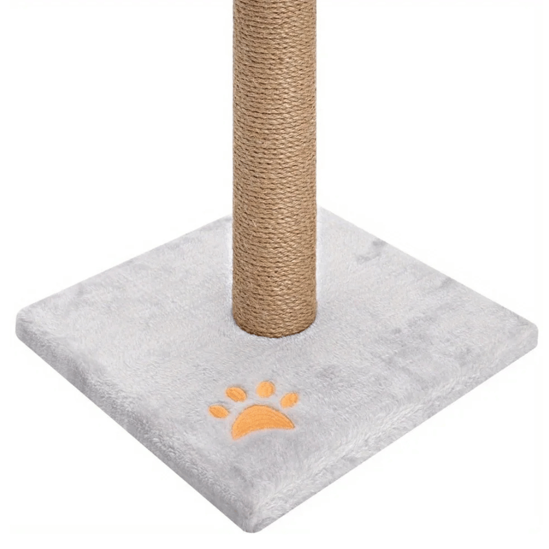 Light Grey Plush Cat Scratching Post 5