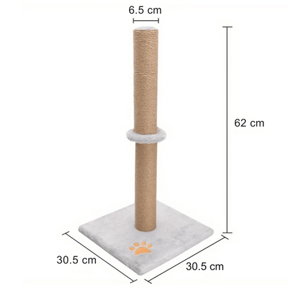 Light Grey Plush Cat Scratching Post 6
