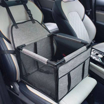 Sturdy Dog Car Seat Travel Basket with Breathable Mesh Sides 4