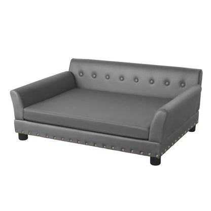 Luxury Faux Leather Dog Sofa Bed for Large & XL Dogs 3