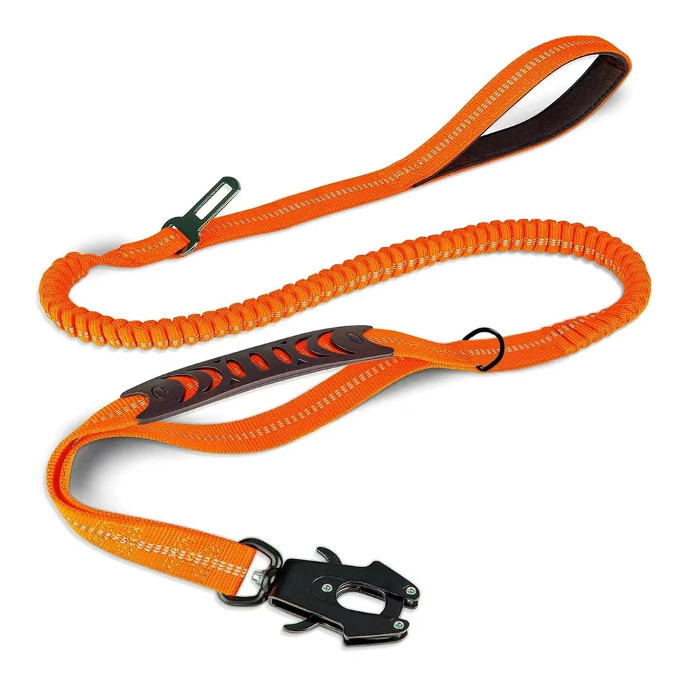 Heavy Duty Tactical Dog Leash with Absorbing Bungee Rope & Close-Control 7