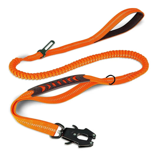 Heavy Duty Tactical Dog Leash with Absorbing Bungee Rope & Close-Control 7