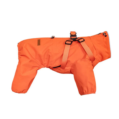 Waterproof Dog Jacket Jumpsuit with Built-In Harness