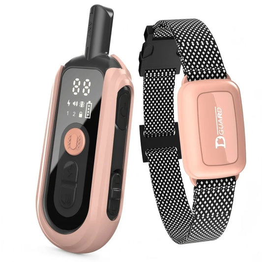 Pink Smart Dog Training Collar & 1000m Range Remote Control 1