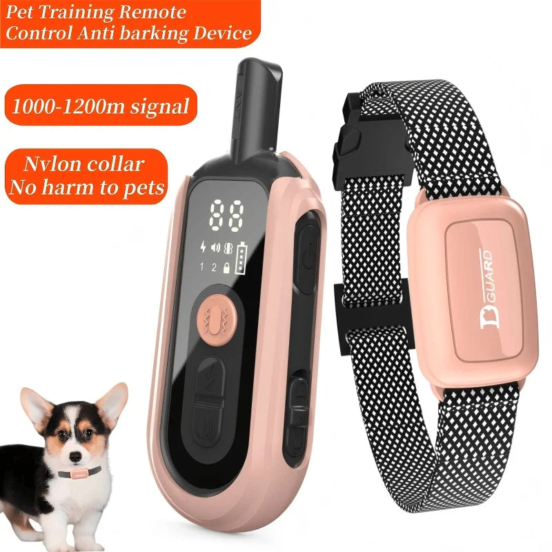 Pink Smart Dog Training Collar & 1000m Range Remote Control 6
