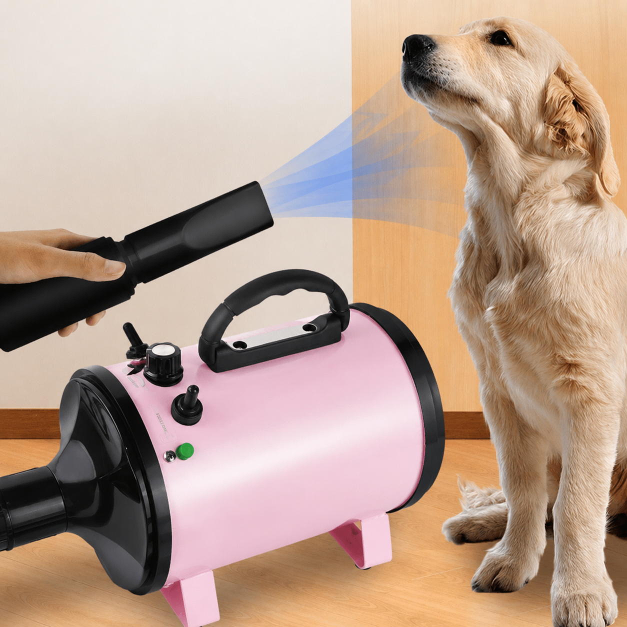 Professional 2800W Dog Grooming Dryer with 2.3M Hose & 3 Nozzles | Dual Speed & Temperature Low Noise Pet Hair Dryer