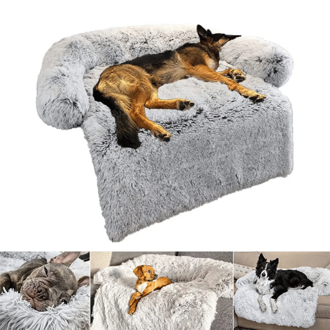  Plush Calming Dog Bolster Bed Furniture Protector 5
