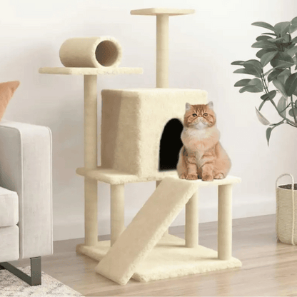 Plush Cat Tree Play Tower with Nest, Perches & Scratching Posts 2