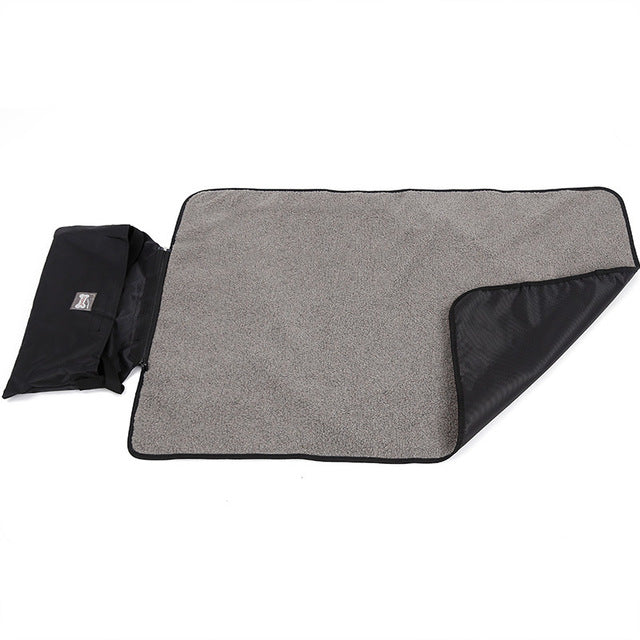 Portable and Waterproof Dog Travel Mat Bag Dark Grey