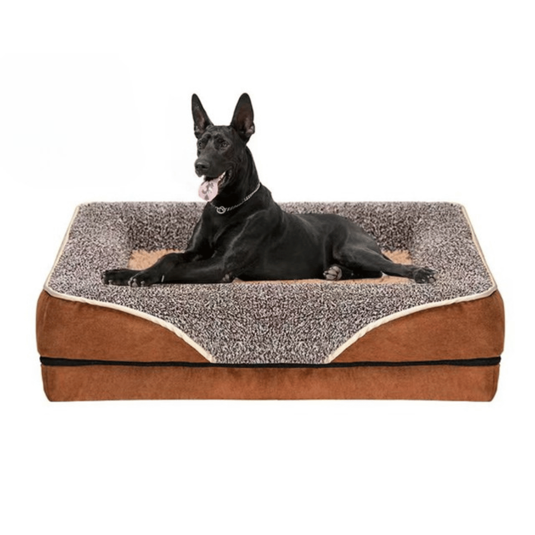 Premium Comfort & Calming Dog Bolster Bed with Zipper 1